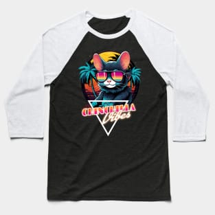 Retro Wave Chinchilla Vibes Baseball T-Shirt